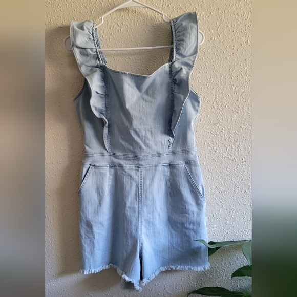 Fashion Nova Other - Fashion Nova Blue Ruffled Jumpsuit